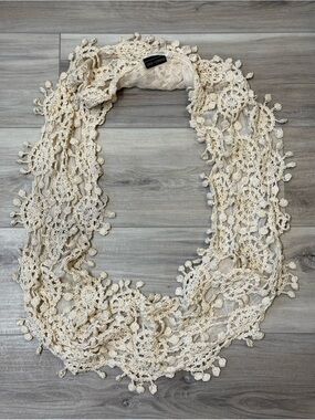 Coco + Carmen Cream Crochet Lace Necklace/Infinity Scarf